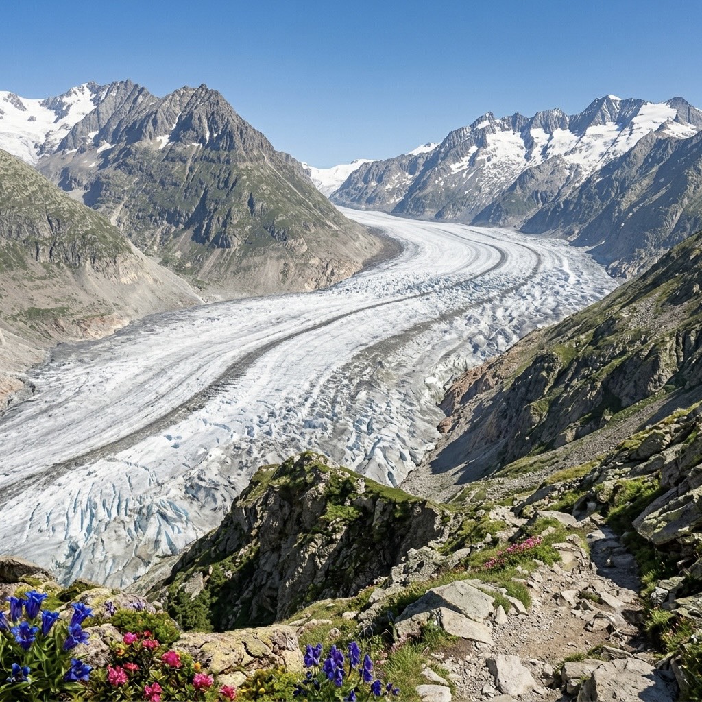 阿雷奇冰河Aletsch Glacier