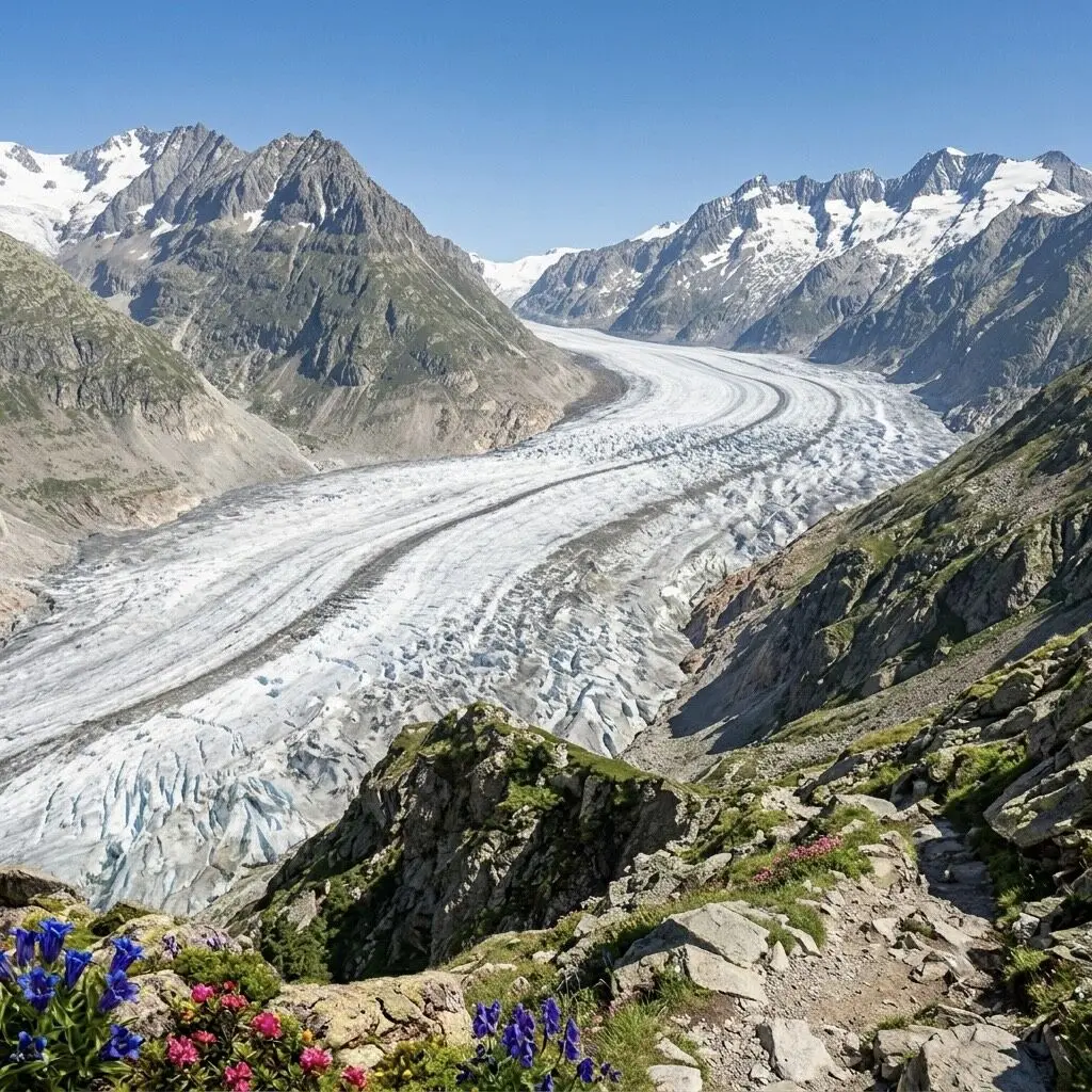 阿雷奇冰河Aletsch Glacier